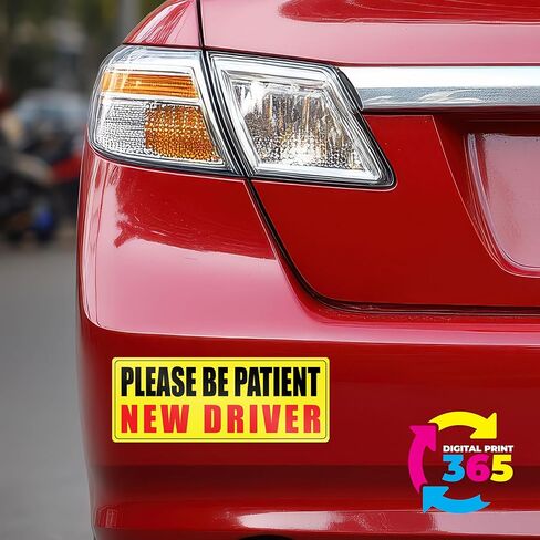 New Driver Magnet for Car 3 Pack – Magnetic Bumper Signs for Vehicles – Please Be Patient New Driver Sticker Magnets – Durable Car Bumper Magnets 9"x3.5" in Saudi Arabia