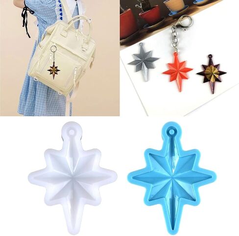 Silicone Molds for Epoxy Resin Handmade North Star Pendant Epoxy Silicone Mold Epoxy Resin Molds Making Crafts in Saudi Arabia