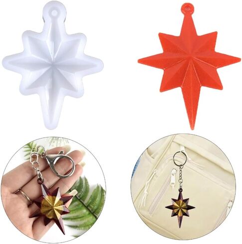 Silicone Molds for Epoxy Resin Handmade North Star Pendant Epoxy Silicone Mold Epoxy Resin Molds Making Crafts in Saudi Arabia