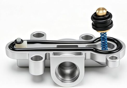 مجموعة منظم ضغط الوقود متوافقة مع Ford 6.0L Powerstroke F250 F350 F450 F550 2003-2007، 6.0 مجموعة الربيع الأزرق استبدال # 3C3Z-9T517-AG in Kuwait