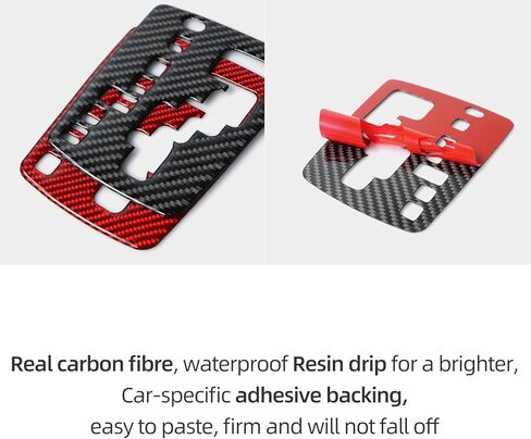 BETTERHUMZ Car Gear Shift Panel Frame Sticker Compatible with Toyota Corolla E150/E151 2007 2008 2009 2010 2011 2012 2013 Carbon Fiber Center Console Interior Accessories in Kuwait