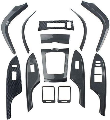 for Toyota Corolla 2007 2008 2009 2010 2011 2012 2013 Center Console Trim Air Vent Trim Door Handle Armrest Window Lift Cover Trim Carbon Fiber ABS (13pieces/Set) in Saudi Arabia