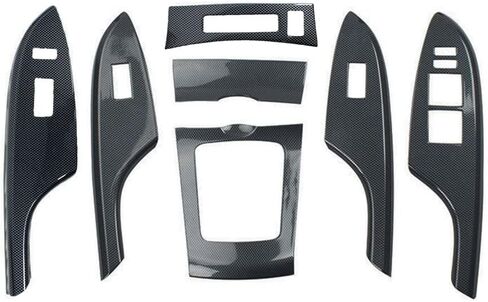 for Toyota Corolla 2007 2008 2009 2010 2011 2012 2013 Center Console Trim Air Vent Trim Door Handle Armrest Window Lift Cover Trim Carbon Fiber ABS (13pieces/Set) in Saudi Arabia