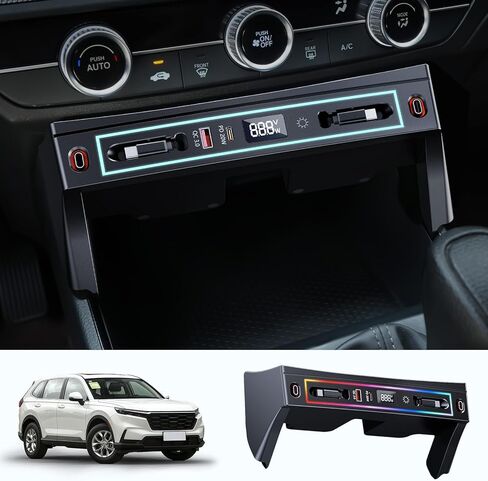 شاحن سيارة سريع من ELOHEI لسيارة Honda CRV 2026 2025 2024 2023 مع إضاءة محيطة بـ 8 ألوان، محطة إرساء وحدة التحكم المركزية للسيارات لملحقات Honda CRV 2023-2026 in Kuwait