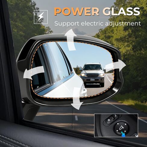 Right passenger Side Mirror compatible with Honda Civic 2012 2013 replace 76202TR0A01 with Power Glass 3 pin Black in Kuwait