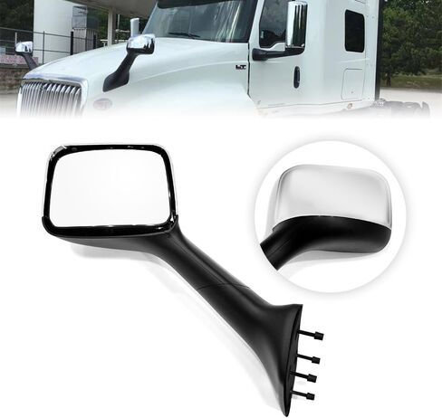 For International NEW LT 2022-2024 Hood Mirror Assembly Chrome with Folding Driver Side LH in Kuwait
