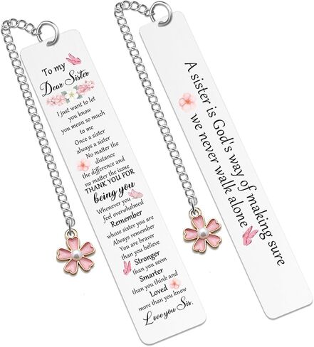 Sister Gifts 2 Pack Butterfly Pretty Bookmark Sister Birthday Gift Graduation Anniversary Christmas Gifts in Saudi Arabia