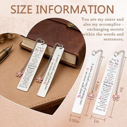 Sister Gifts 2 Pack Butterfly Pretty Bookmark Sister Birthday Gift Graduation Anniversary Christmas Gifts in Saudi Arabia