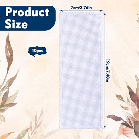 10 Pcs Blank Cross Stitch Bookmarks, Shimmeroo Cotton Fabric Book Marker Cross Stitch with Embroidery Edge Rectangle Embroidery DIY Bookmark for Crosstitch Project(7.48 * 2.76 Inch) in Saudi Arabia