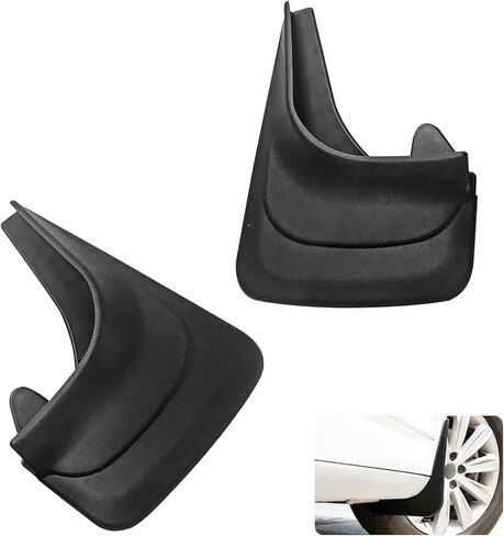 2 PCS Car Mud Flaps, PVC Wider Tire Rear Splash-protection Guard Kit, Waterproof Anti-scratch Fender Trim for All Weather, Universal Protection Accessory for Cars SUVs Trucks (Black) in Saudi Arabia
