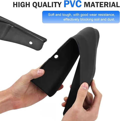 2 PCS Car Mud Flaps, PVC Wider Tire Rear Splash-protection Guard Kit, Waterproof Anti-scratch Fender Trim for All Weather, Universal Protection Accessory for Cars SUVs Trucks (Black) in Saudi Arabia