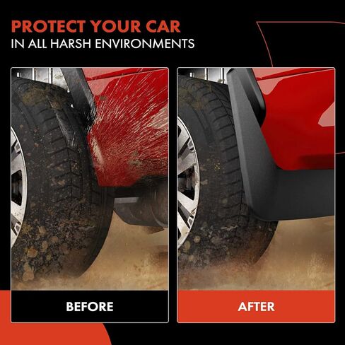 A-Premium Set of 4PCS Mud Flaps Splash Guards Mudguards Mudflaps with Hardware Kits Accessories Compatible with Volvo XC60, 2014-2017, Sport Utility, Front and Rear(Driver & Passenger Sides) in Kuwait