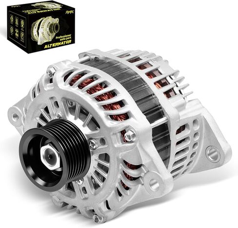 Oktiger Upgraded Alternator for Nissan Pathfinder 2013 2014 2015 2016 2017 3.5L 2.5L, Murano 2015-2017 3.5L, for Infiniti Qx60 2014-2016, Jx35 2013, 150A Clockwise 7-Groove Pulley, OE 23100-3JA1A | Precision CNC castings + die-cast aluminum housing, Pure  in Saudi Arabia