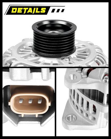 Oktiger Upgraded Alternator for Nissan Pathfinder 2013 2014 2015 2016 2017 3.5L 2.5L, Murano 2015-2017 3.5L, for Infiniti Qx60 2014-2016, Jx35 2013, 150A Clockwise 7-Groove Pulley, OE 23100-3JA1A | Precision CNC castings + die-cast aluminum housing, Pure  in Saudi Arabia