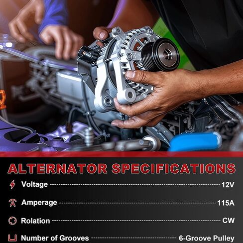 Alternator 12V 115A Compatible With Mercedes-Benz ML320 E320 C280 CLK320 1998-2001/2002 G500 13819N 0101540702 in Kuwait