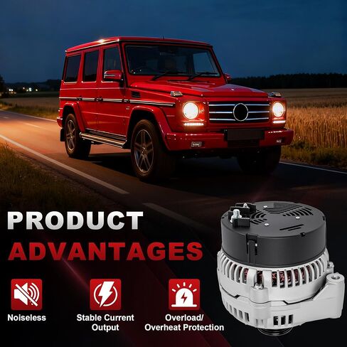 Alternator 12V 115A Compatible With Mercedes-Benz ML320 E320 C280 CLK320 1998-2001/2002 G500 13819N 0101540702 in Kuwait