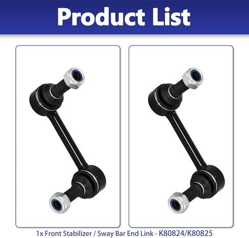 Sway Bar Links, K80824 K80825 Front Stabilizer Sway Bar End Link Compatible With Buick Enclave Chevrolet SSR Trailblazer GMC Envoy Isuzu Ascender Oldsmobile Bravada SAAB 9-7X in Kuwait