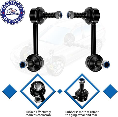 Sway Bar Links, K80824 K80825 Front Stabilizer Sway Bar End Link Compatible With Buick Enclave Chevrolet SSR Trailblazer GMC Envoy Isuzu Ascender Oldsmobile Bravada SAAB 9-7X in Kuwait