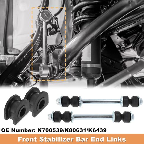 No.K700539/K80631/K6439 2 قطعة وصلات قضيب التأرجح الأمامية مجموعة وصلة التثبيت ث/البطانات لسيارة شيفروليه سيلفرادو تاهو أفالانش إكسبريس لسيارة جي إم سي سييرا يوكون لكاديلاك إسكاليد in Kuwait