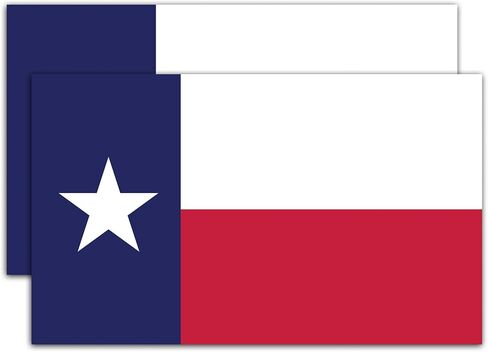 Texas Flag Stickers 3x5 – Made in USA – 2 Pack Lone Star Vinyl Decals for Truck, Car, Cooler, Hard Hat, Toolbox – Waterproof, UV & Weather Resistant in Saudi Arabia