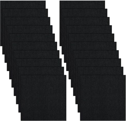 20 Pcs 10 × 10 Inch Black Cotton Fabric Embroidery Fabric Squares Precut Embroidery ClothFabric for Sewing Making Quilts for Craft Lovers in Saudi Arabia