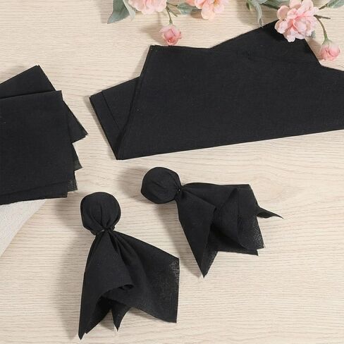 20 Pcs 10 × 10 Inch Black Cotton Fabric Embroidery Fabric Squares Precut Embroidery ClothFabric for Sewing Making Quilts for Craft Lovers in Saudi Arabia