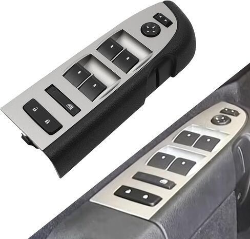 Dasbecan Window Master Switch Assembly Compatible with 2010-2013 Chevy/Chevrolet Silverado GMC Sierra 1500 2500 3500 Without Power Folding Mirror Left Driver Side Replace#22968506 20945129 in Kuwait
