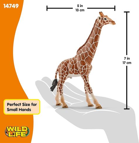 Schleich Wild Life, Animal Figurine, Animal Toys for Boys and Girls 3-8 years old, Male Giraffe, Ages 3+ in Kuwait