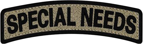 EmbTao Special Needs Patch Embroidered Biker Badge Applique Hook & Loop Emblem, Miltitan in Kuwait