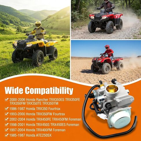 فلتر زيت المكربن ​​TRX350 مع فلتر هواء لـ Rancher 350 TRX350 350ES 350FE 350FMTE 350TM 2000-2006 Carb in Kuwait