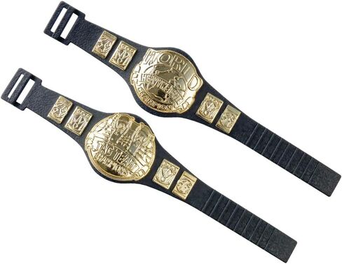Set of 2 Wrestling Action Figure Championship Belts for Wrestling Action Figures in Kuwait