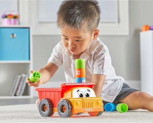 Learning Resources Tony the Peg Stacker Dump Truck - 10 Pieces, Ages 18+ Months Fine Motor Skills Toy for Toddlers, Preschool Toys in Kuwait