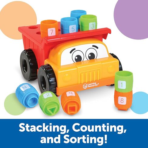 Learning Resources Tony the Peg Stacker Dump Truck - 10 Pieces, Ages 18+ Months Fine Motor Skills Toy for Toddlers, Preschool Toys in Kuwait