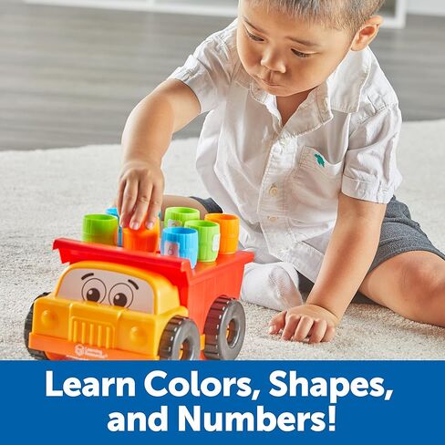 Learning Resources Tony the Peg Stacker Dump Truck - 10 Pieces, Ages 18+ Months Fine Motor Skills Toy for Toddlers, Preschool Toys in Kuwait