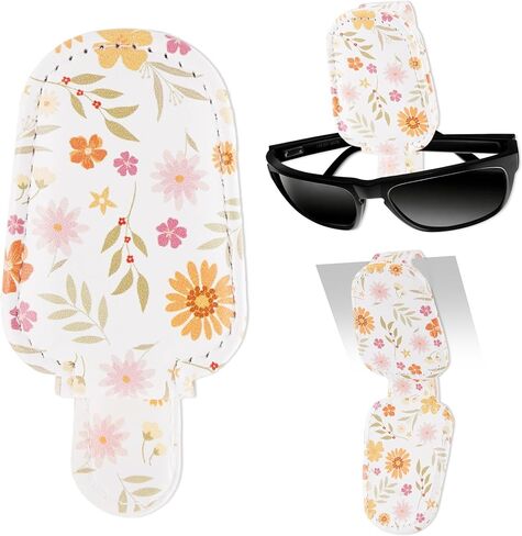 HemerVows Sunglass Holder for Car, Dragon Print Magnetic Leather Visor Sunglasses Holder Clip, Universal Sun Visor Accessory Eyeglass Clip for SUV Pickup Truck in Kuwait