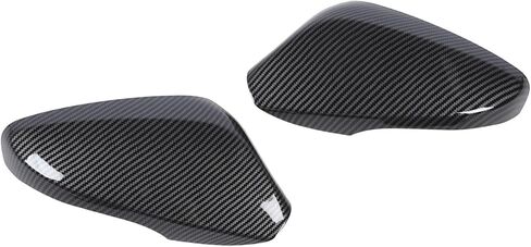 Rearview Mirror Cover Pair Carbon Fiber Look Side Door Mirror Cover Replacement for 2010–2016 with Turn Mirror ABS Protective Left Right Wing Mirror in Kuwait