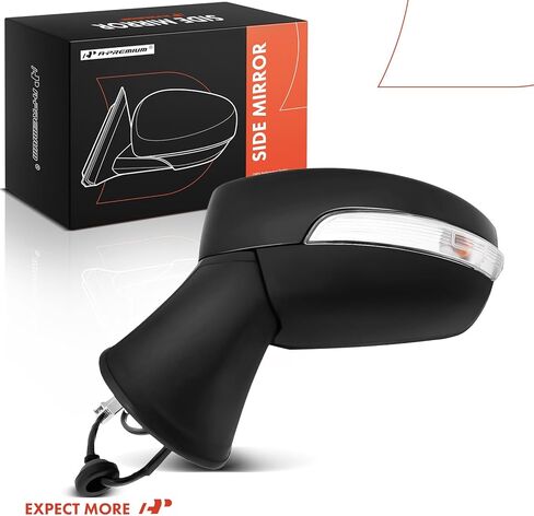 A-Premium Driver Side Power Door Mirror - Compatible with Ford EcoSport 2018 2019 2020 2021 2022 - Non-Heated Manual Folding Black Outside Rear View Mirror w/Turn Signal - Replace# GN1Z17683C in Kuwait