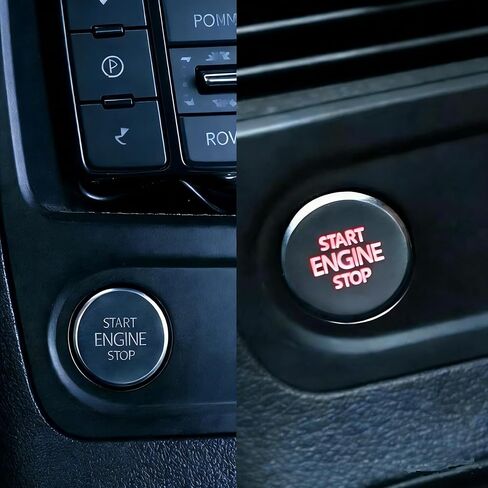 Engine Start Stop Push Button Switch Compatible with VW Tiguan Golf Passat Jetta Lavida, Ignition Keyless Start Button, Replace OEM 5N0959839 in Saudi Arabia