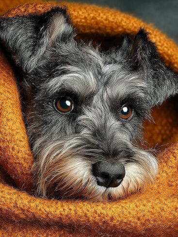 CDYCNXZ Dog Diamond Painting Kits for Adults, Schnauzer DIY 5D Full Drill Diamond Art for Home Leisure and Wall Decor 12x16inch in Saudi Arabia