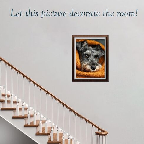 CDYCNXZ Dog Diamond Painting Kits for Adults, Schnauzer DIY 5D Full Drill Diamond Art for Home Leisure and Wall Decor 12x16inch in Saudi Arabia
