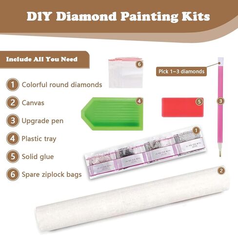 Xoaoes DIY مجموعات الفن الماسي للبالغين، حيوانات الغابة 5D مجموعات الطلاء الماسي للبالغين، لوحة الأحجار الكريمة، مجموعة لوحات فنية الماس، نقطة الماس الحفر الكامل لديكور جدار المنزل 14 × 14 بوصة in Kuwait