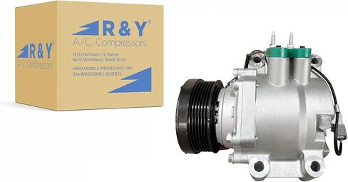 RYC New Automotive Air Conditioning Compressor EH884 (Fits Honda S2000 2.0L, 2.2L 2000, 2001, 2002, 2003, 2004, 2005, 2006, 2007, 2008, 2009) in Kuwait