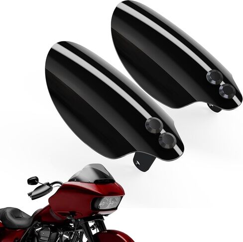 واقيات اليد للدراجات النارية MZS متوافقة مع Road Glide 2021-2023 / Road King 2008-2016 / Low Rider ST 2022-2024، واقيات اليد المتجولة وواقي الرياح باللون الأسود in Kuwait