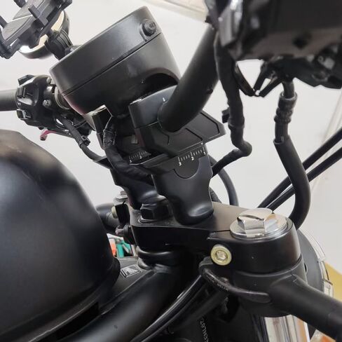 دعامة مشابك لمقود الدراجة النارية متوافقة مع Honda Rebel 500 300 1100 1100T DCT 2017-2023 2024 2025 | طقم محول شريط المقبض CMX300 CMX500 CMX1100 الملحقات (أسود) in Kuwait