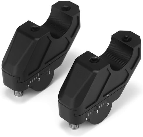 دعامة مشابك لمقود الدراجة النارية متوافقة مع Honda Rebel 500 300 1100 1100T DCT 2017-2023 2024 2025 | طقم محول شريط المقبض CMX300 CMX500 CMX1100 الملحقات (أسود) in Kuwait