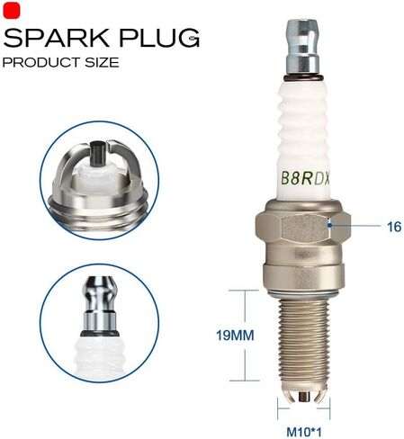 TORCH B8RDX استبدال شمعة الإشعال لـ 3478 CR8EK 4374 CR8EKB، Bosch 0242060505، لسوزوكي 09482-00581 لـ KAWASAKI 92070-1265، مناسب لـ APRILIA Atlantic 300 2009، SR 125 MAX 2011،1 قطعة in Kuwait