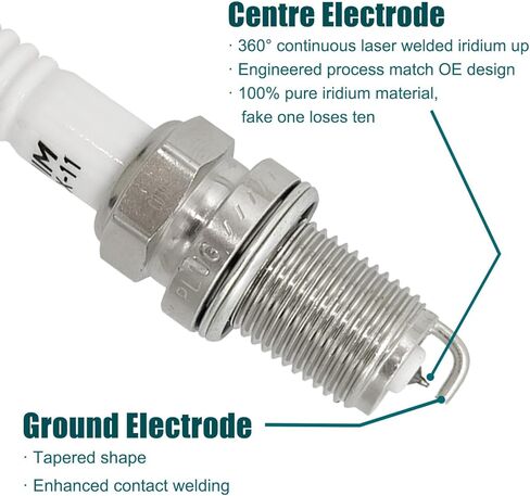Iridium Spark Plugs Set Of 6 Compatible with Honda Pilot 2003-2008,Accord 2004-2007,Ridgeline 2006-2008&Compatible with Ridgeline MDX 2001-2009&Saturn 2004-2007 3.0L 3.5L 3.7L V6 in Saudi Arabia