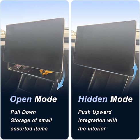 Hidden Under Screen Storage Box for Tesla Model Y(2025-2026) & Model 3 (2024-2026) – Openable Center Console Organizer with Anti-Slip Pad, Tesla Accessories in Saudi Arabia