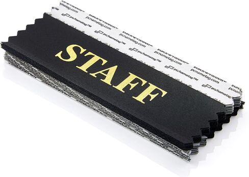 pc/nametag 4 Inch Board Member Gold Foil Badge Ribbons with Adhesive Stick On Name Tag Ribbons for Conferences Meetings Events Trade Shows Pack of 25 in Kuwait