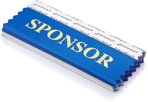 pc/nametag 4 Inch Board Member Gold Foil Badge Ribbons with Adhesive Stick On Name Tag Ribbons for Conferences Meetings Events Trade Shows Pack of 25 in Kuwait